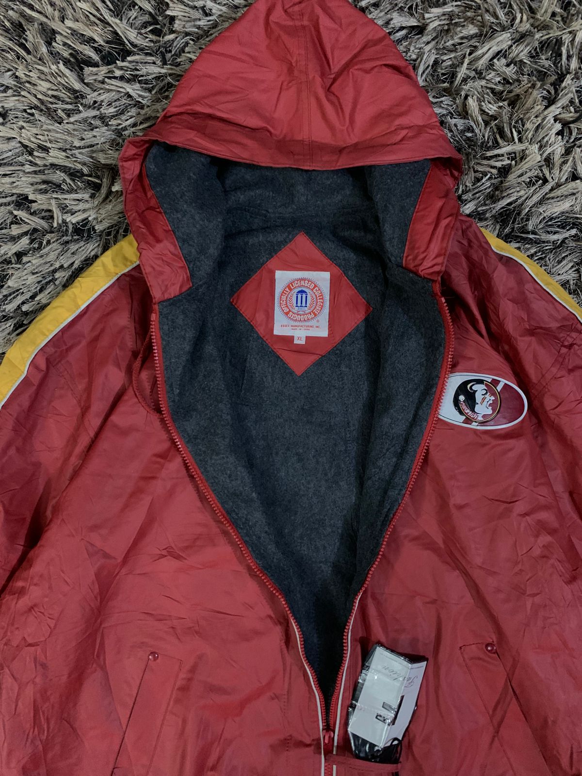 Aesthetic Leather hooded Jacket (Thrift)