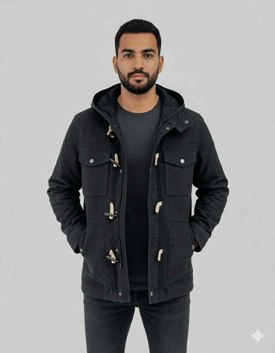 Tagline Short Long Hood Coat (Unisex).                            Length: 34-35, Chest: 22-24, Sleeve: 24.5-25.5