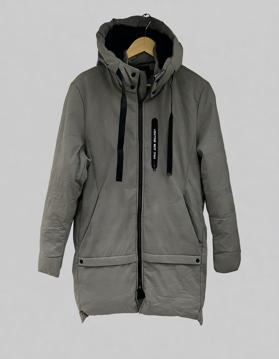 YY Long Puffer Coat (Thrift).          Length: 38-40, Chest: 21-23, Sleeve: 24.5-25