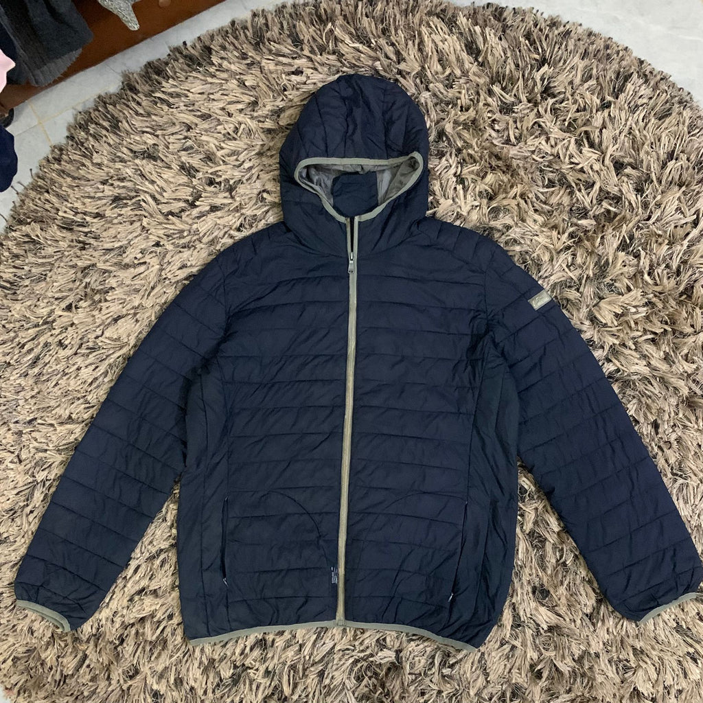 Black&Grey Line Puffer Jacket(Thrift)
