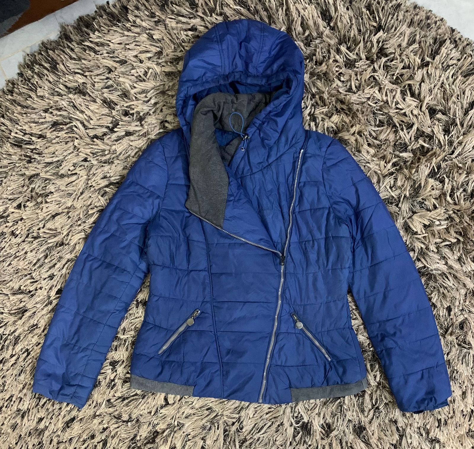 Side Zip Hooded Puffer Jacket(Thrift)