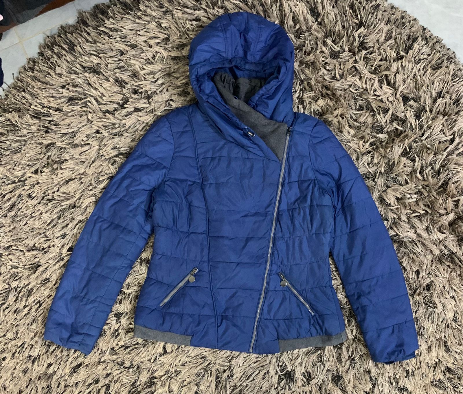 Side Zip Hooded Puffer Jacket(Thrift)
