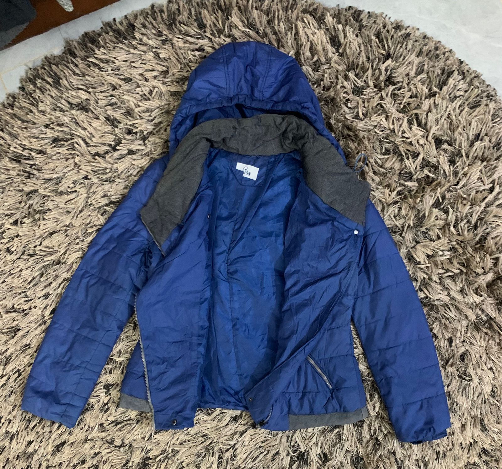 Side Zip Hooded Puffer Jacket(Thrift)