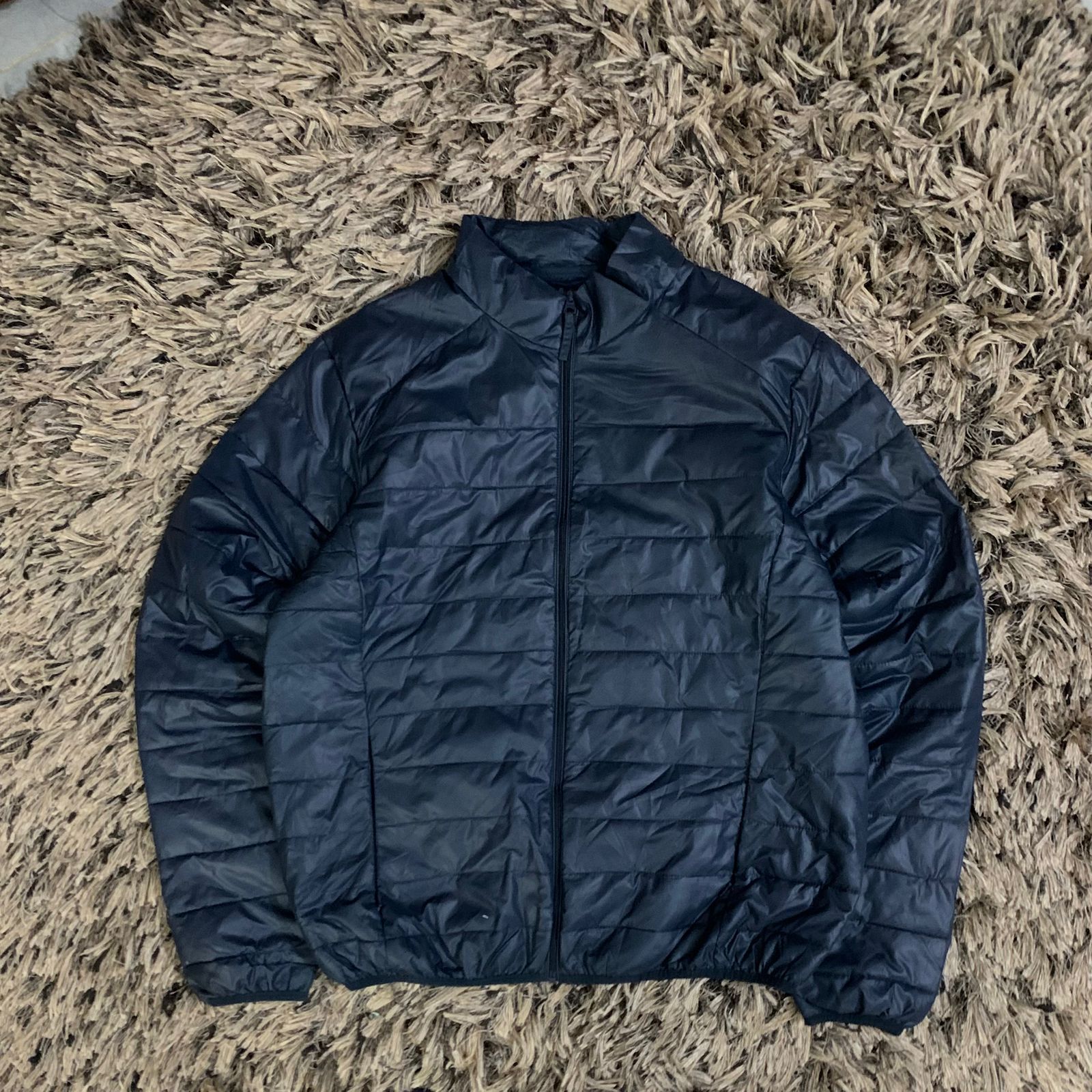 Dark Navy Puffer Jacket (Thrift)