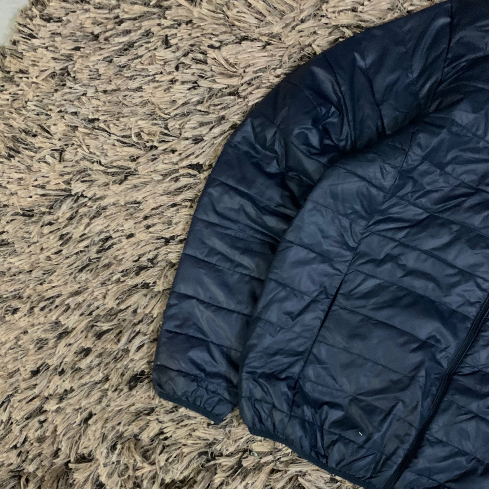 Dark Navy Puffer Jacket (Thrift)