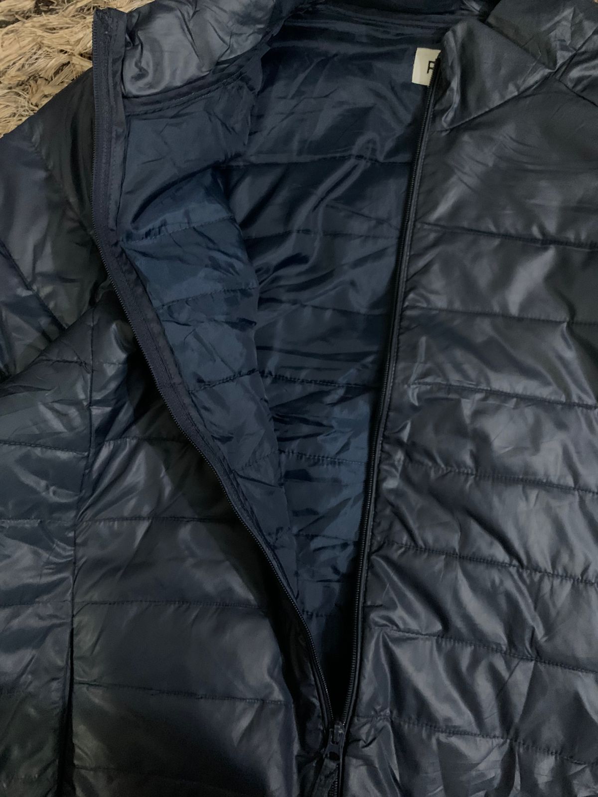 Dark Navy Puffer Jacket (Thrift)