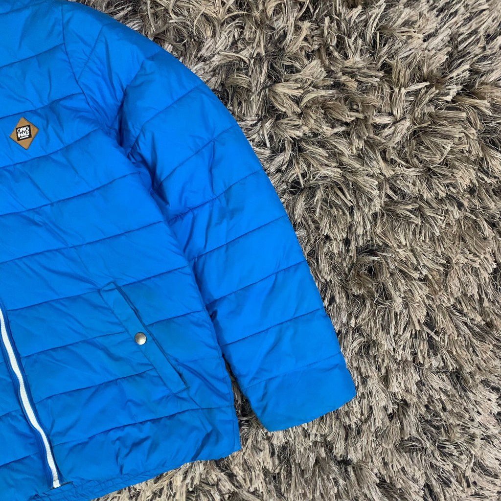 ELECTRIC Blue Hooded Puffer Jacket (Thrift)