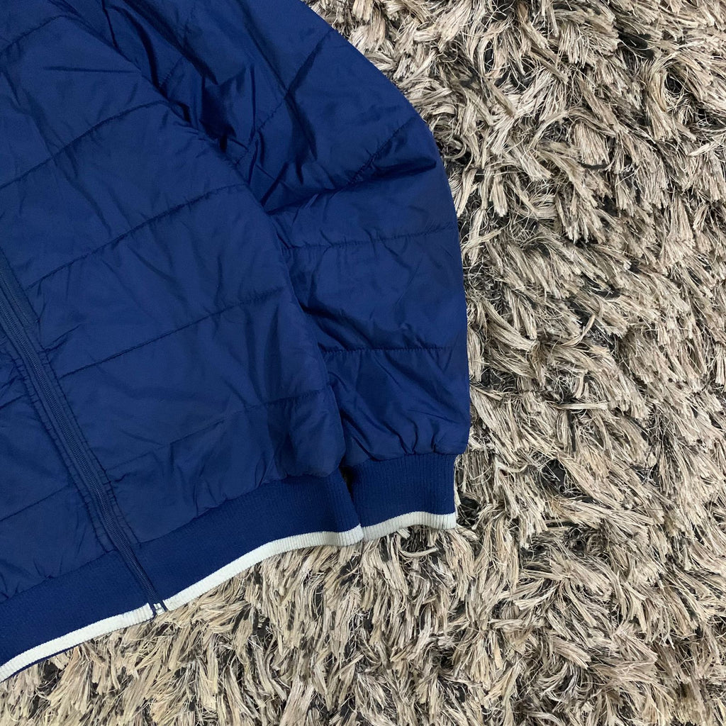 Navy Blue Quilted Puffer Jacket (Thrift)