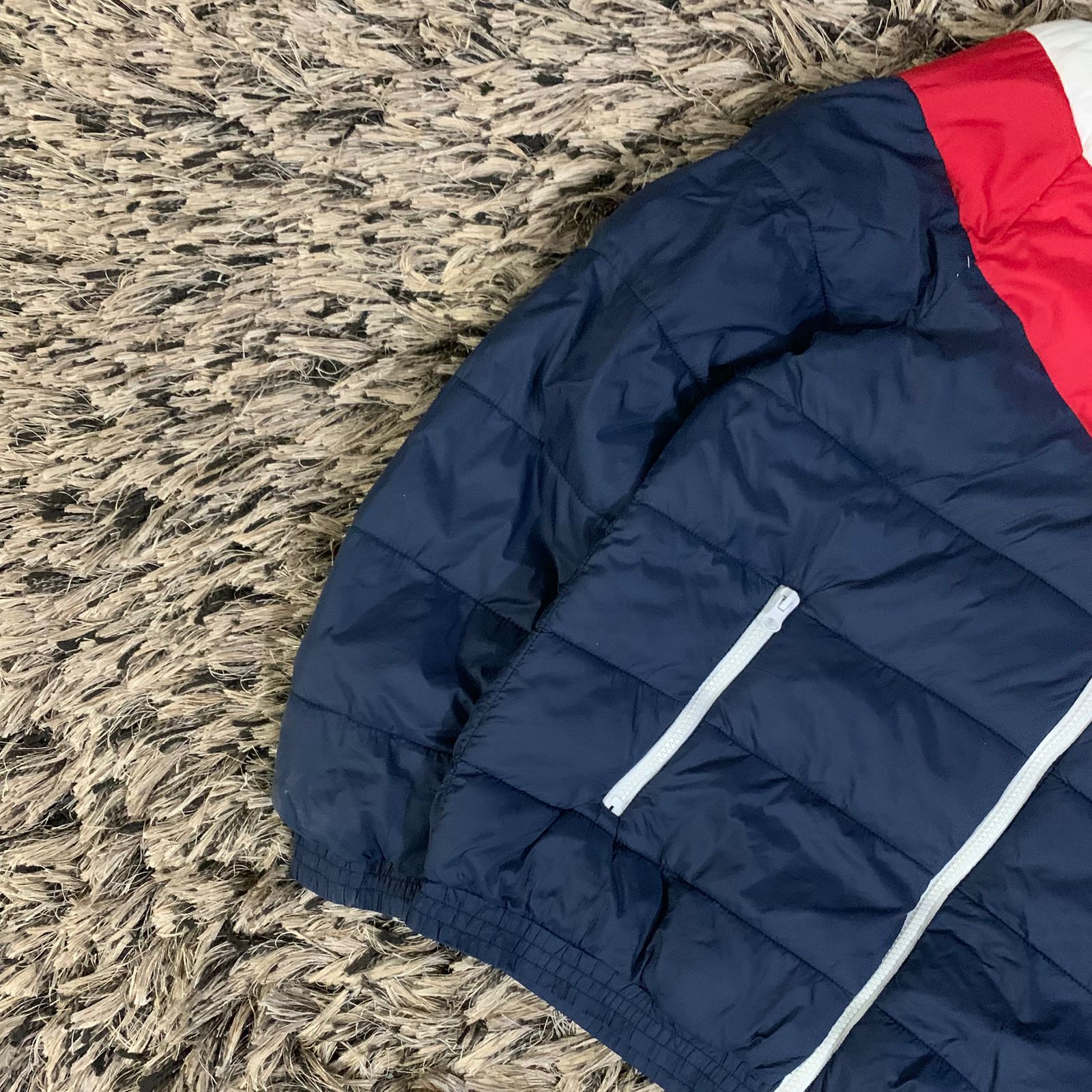 Chevron Puffer Jacket (Thrift)