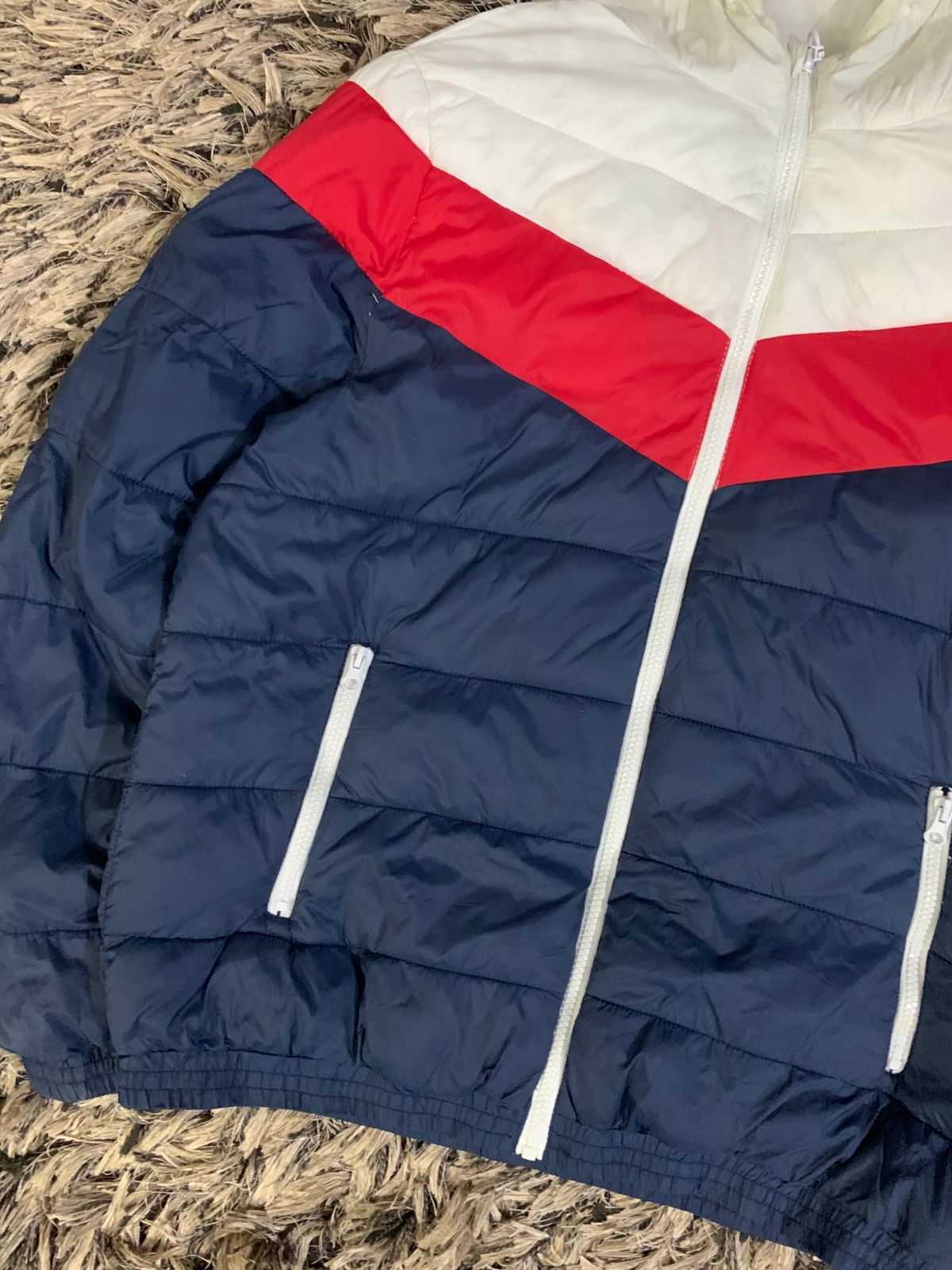 Chevron Puffer Jacket (Thrift)