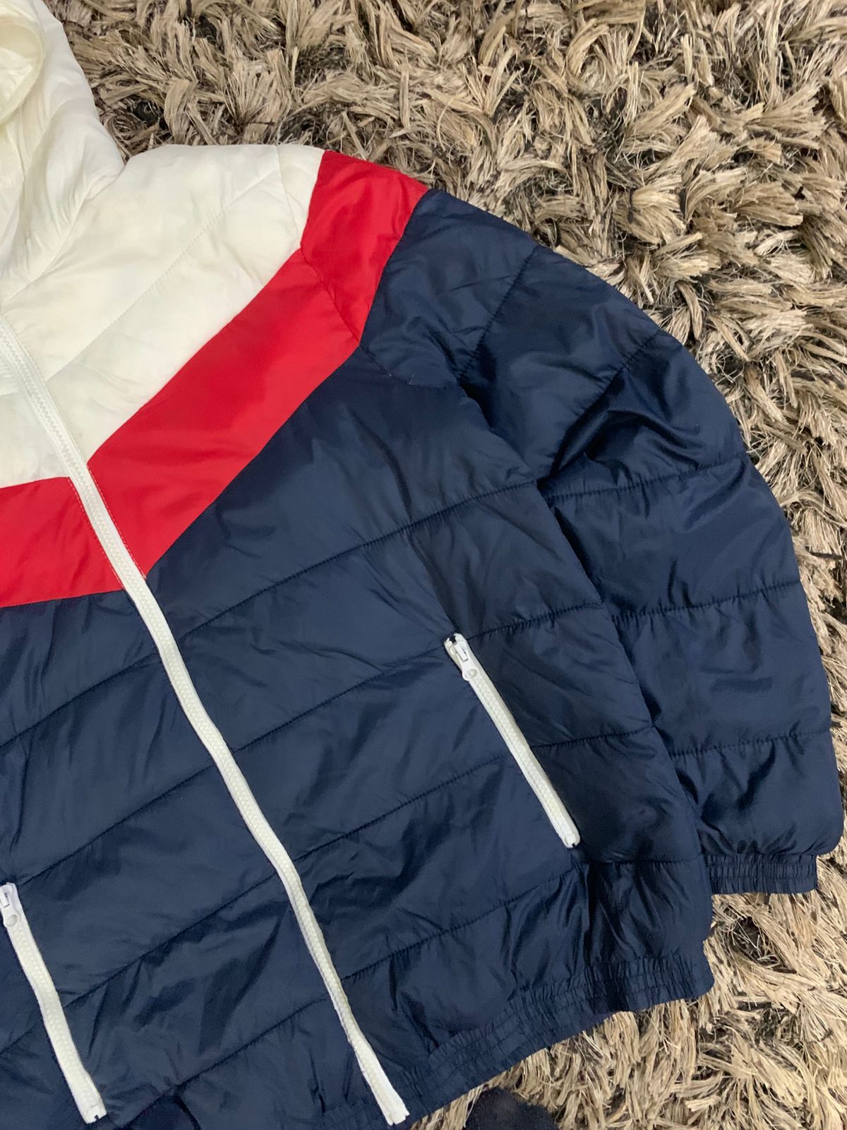 Chevron Puffer Jacket (Thrift)