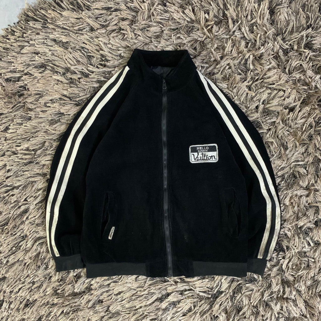 varsity jacket white stripe  (Thrift)