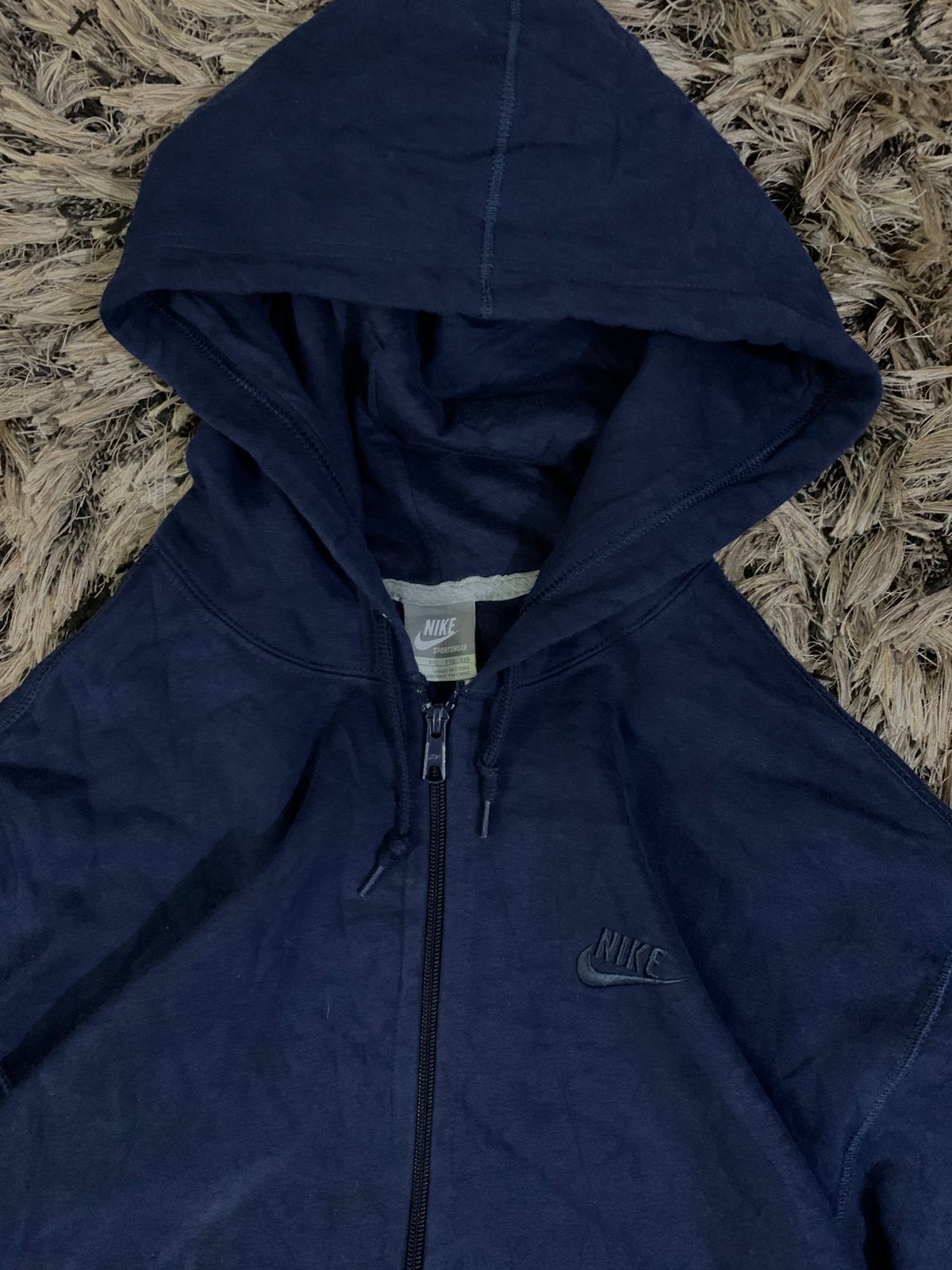 (NIKE)ROYAL  HOODIE (Thrift)