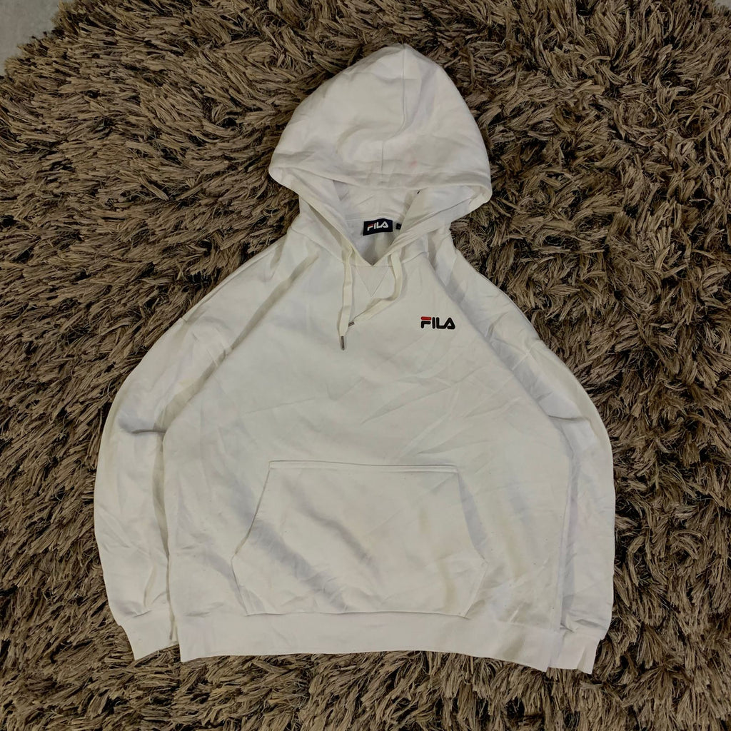 (FILA) WHITE HOODIE (Thrift)