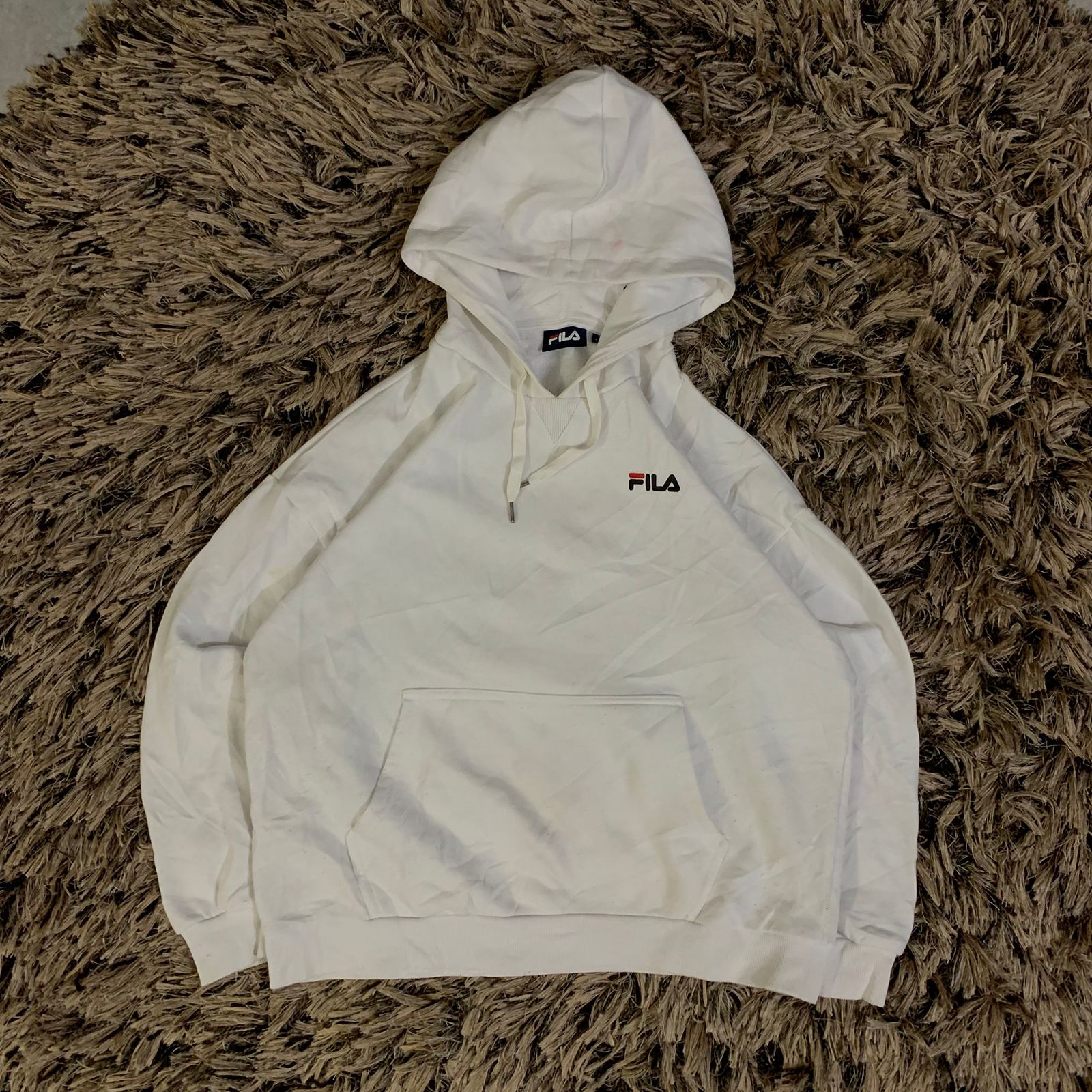 (FILA) WHITE HOODIE (Thrift)