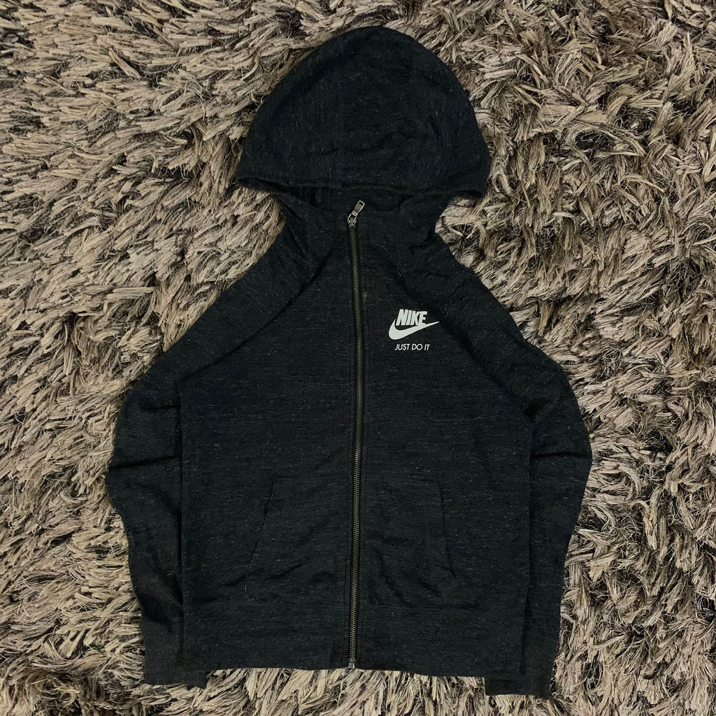 (NIKE) HEATHER BLACK HOODIE (Thrift)