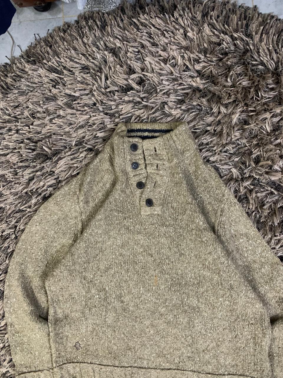 color Button  Heated Sweater (Thrift)