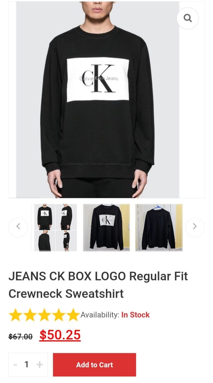 Ck BRAND CREW NECK SWEATER (Thrift)