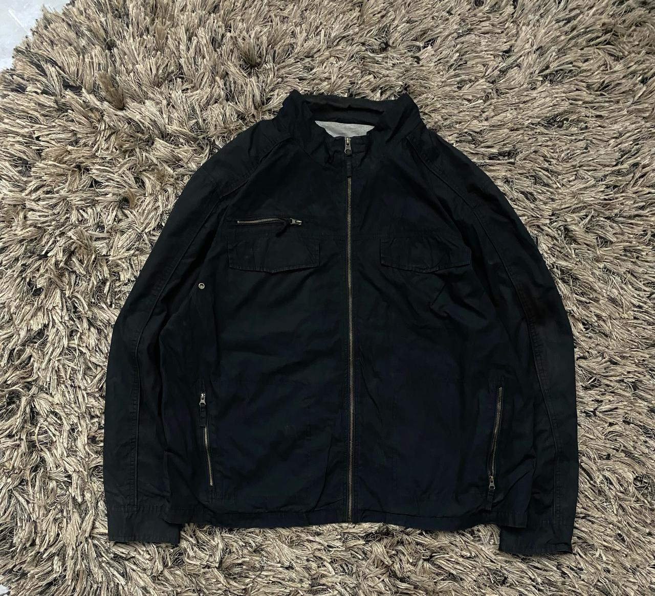 Black Ban Biker Jacket (thrift)