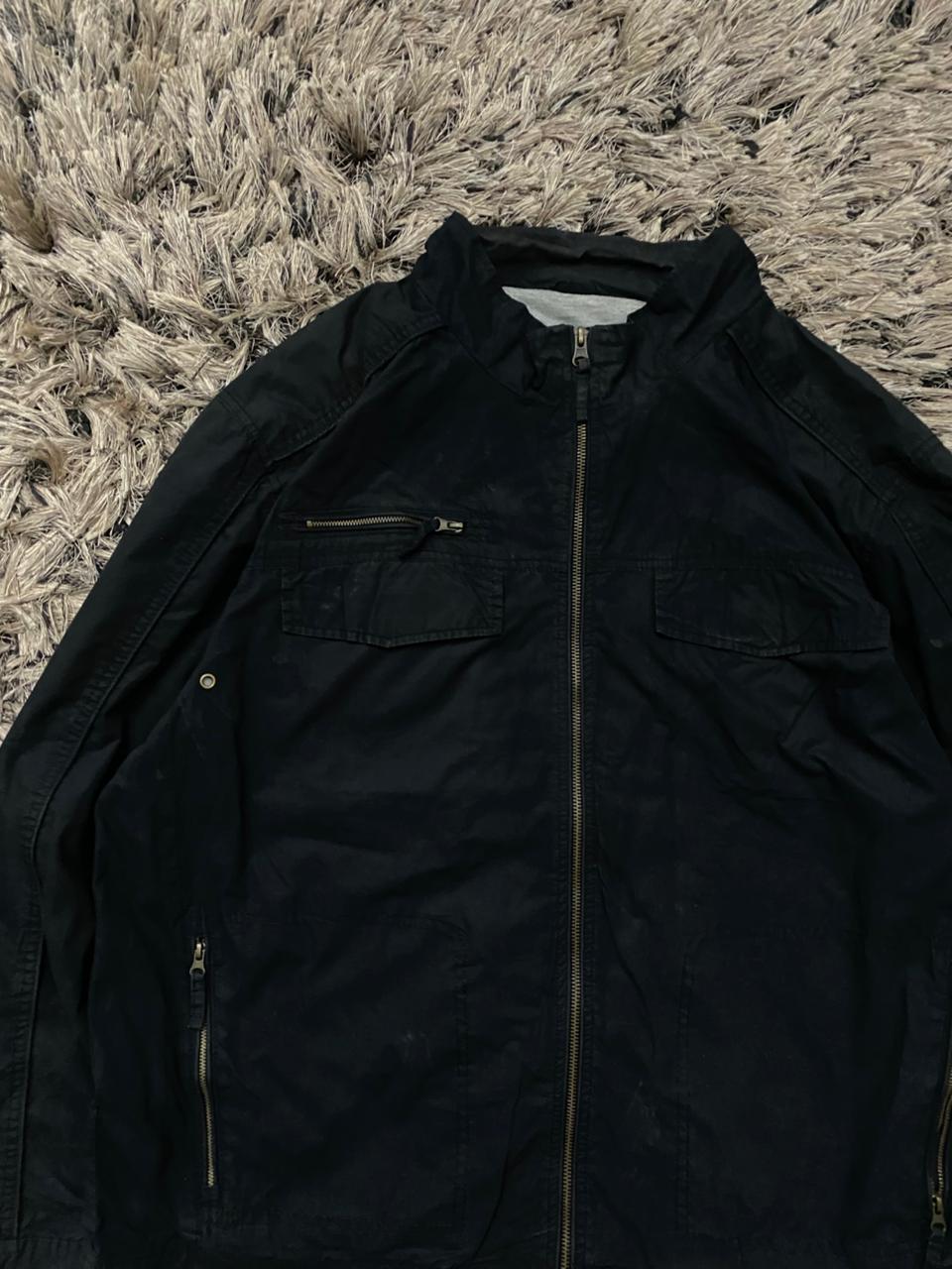 Black Ban Biker Jacket (thrift)