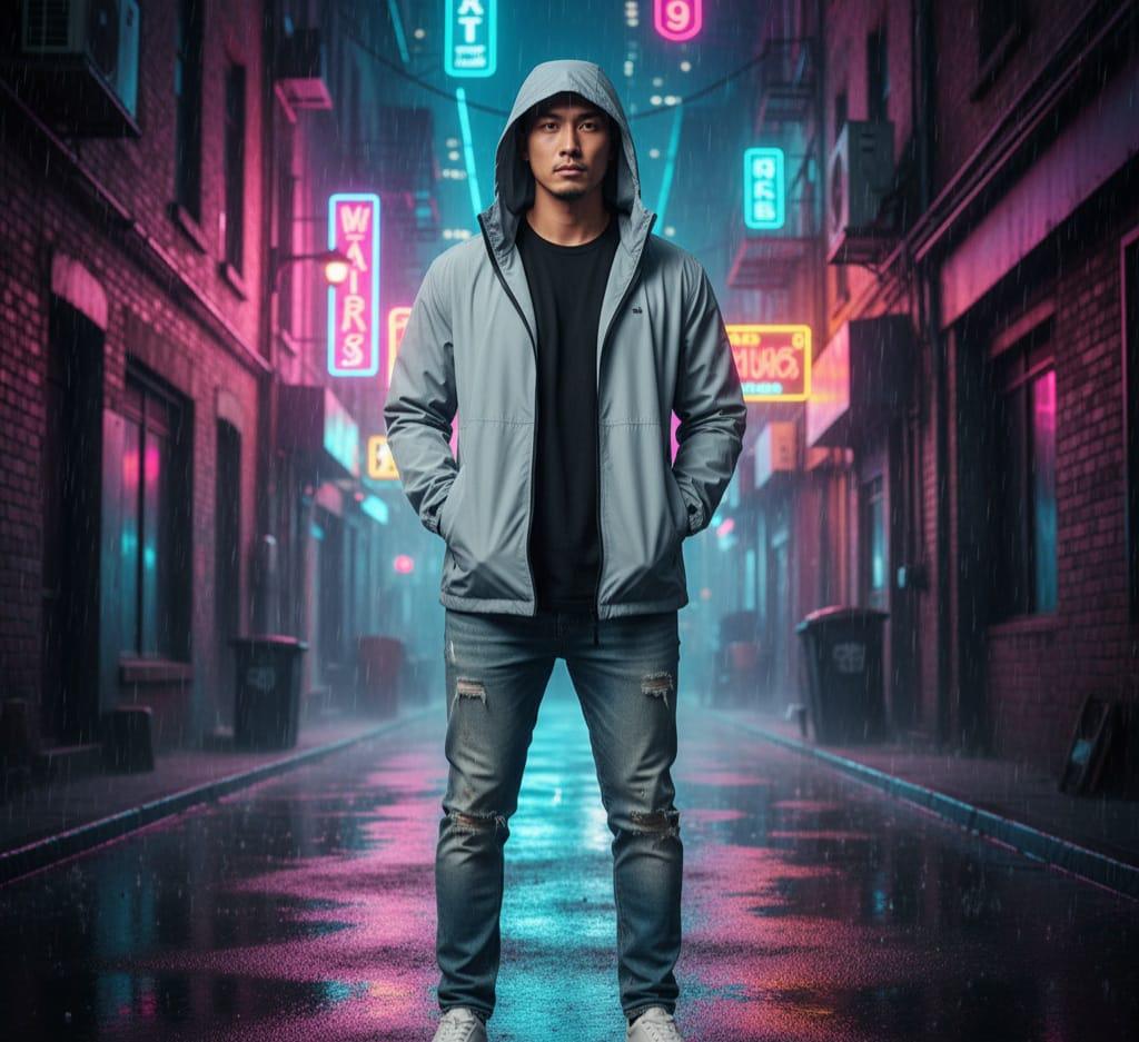 Hoodie Zipper jacket (thrift)