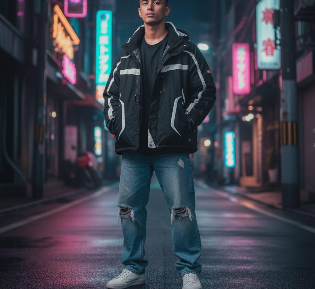 2 in 1 Biker Jacket (thrift) imported